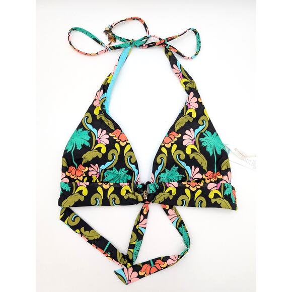 Sunshine 79 Women's Over the Shoulder Thick Strap Swim Top Multi//Palm Size 6 - Picture 2 of 12